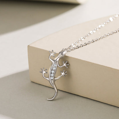 Gecko Zircon Necklace