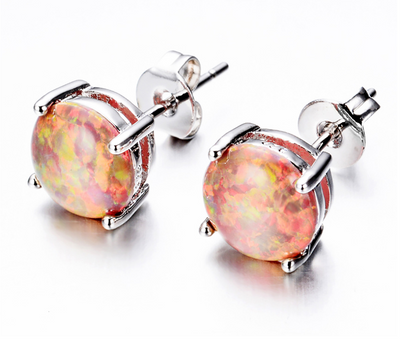 Four-claw Opal Stud Earrings