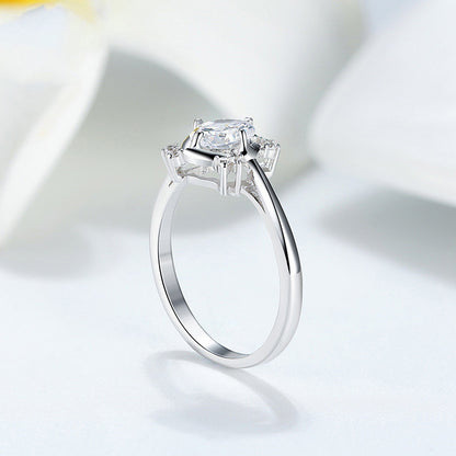 Heart Zircon Engagement Ring