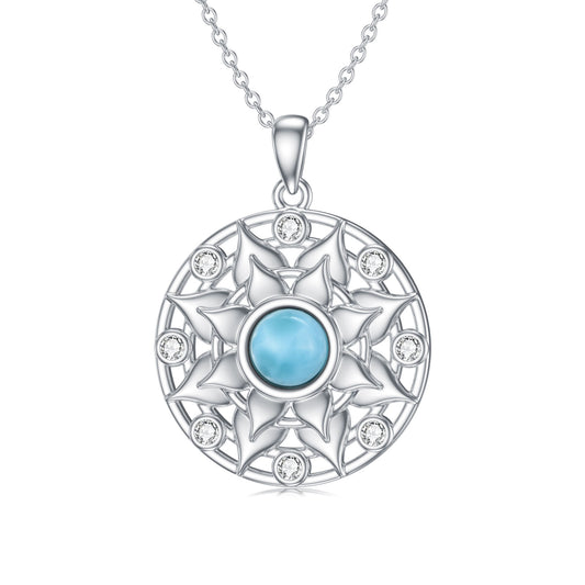 Lotus Larimar Necklace