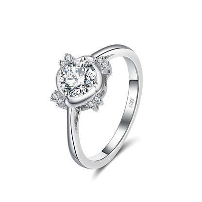 Heart Zircon Engagement Ring