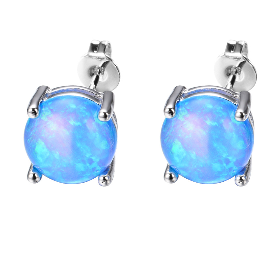 Four-claw Opal Stud Earrings