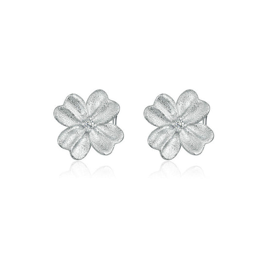 Flower Clover Stud Earrings