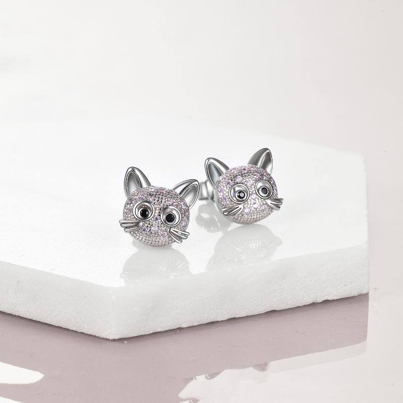 Cat Stud Earrings