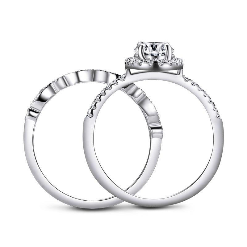 Oval Engagement Set Ring