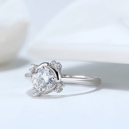 Heart Zircon Engagement Ring