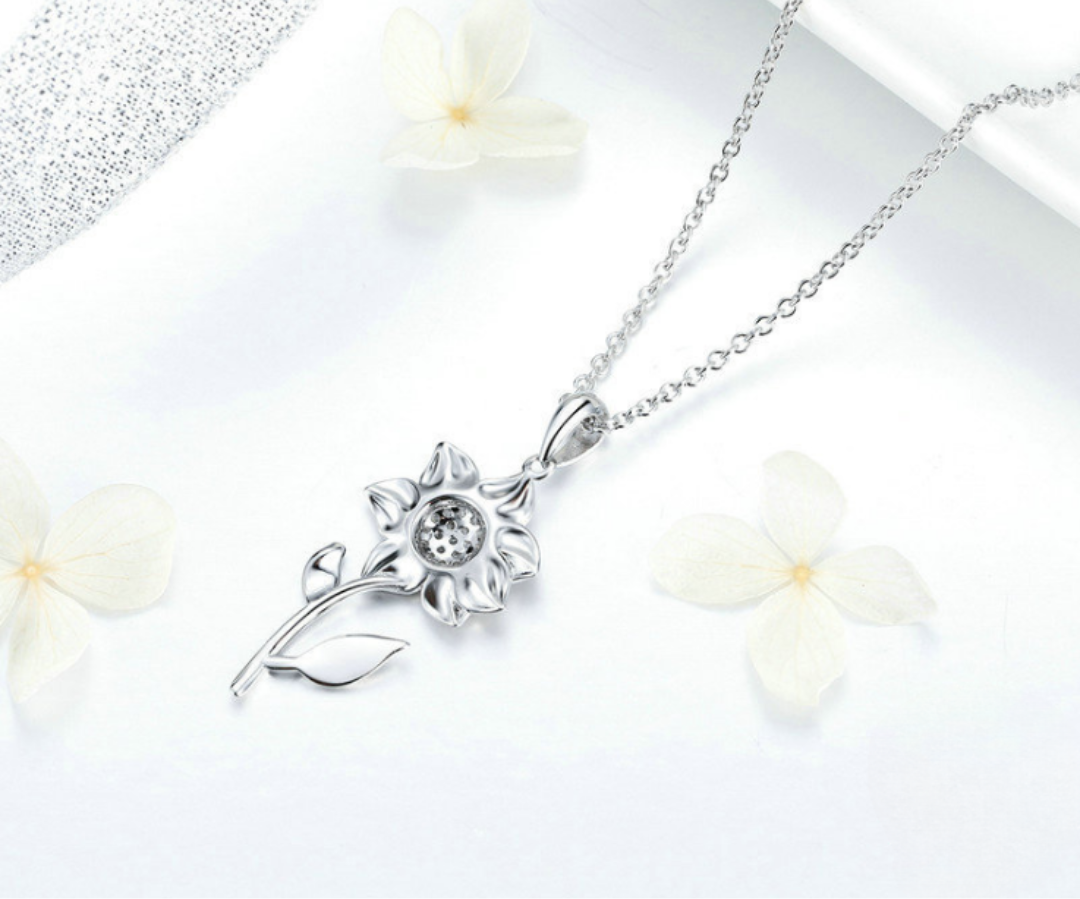 Sunflower Zircon Necklace