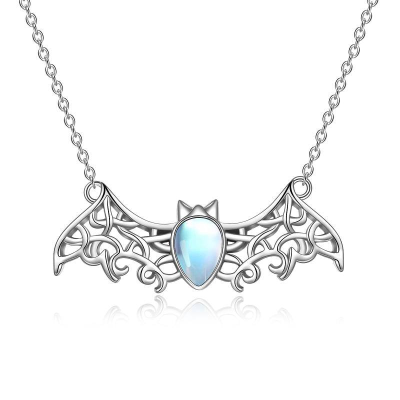 Bat Moonstone Necklace