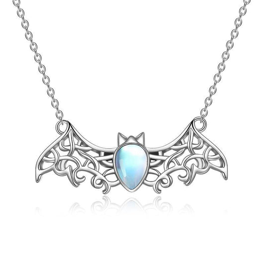 Bat Moonstone Necklace