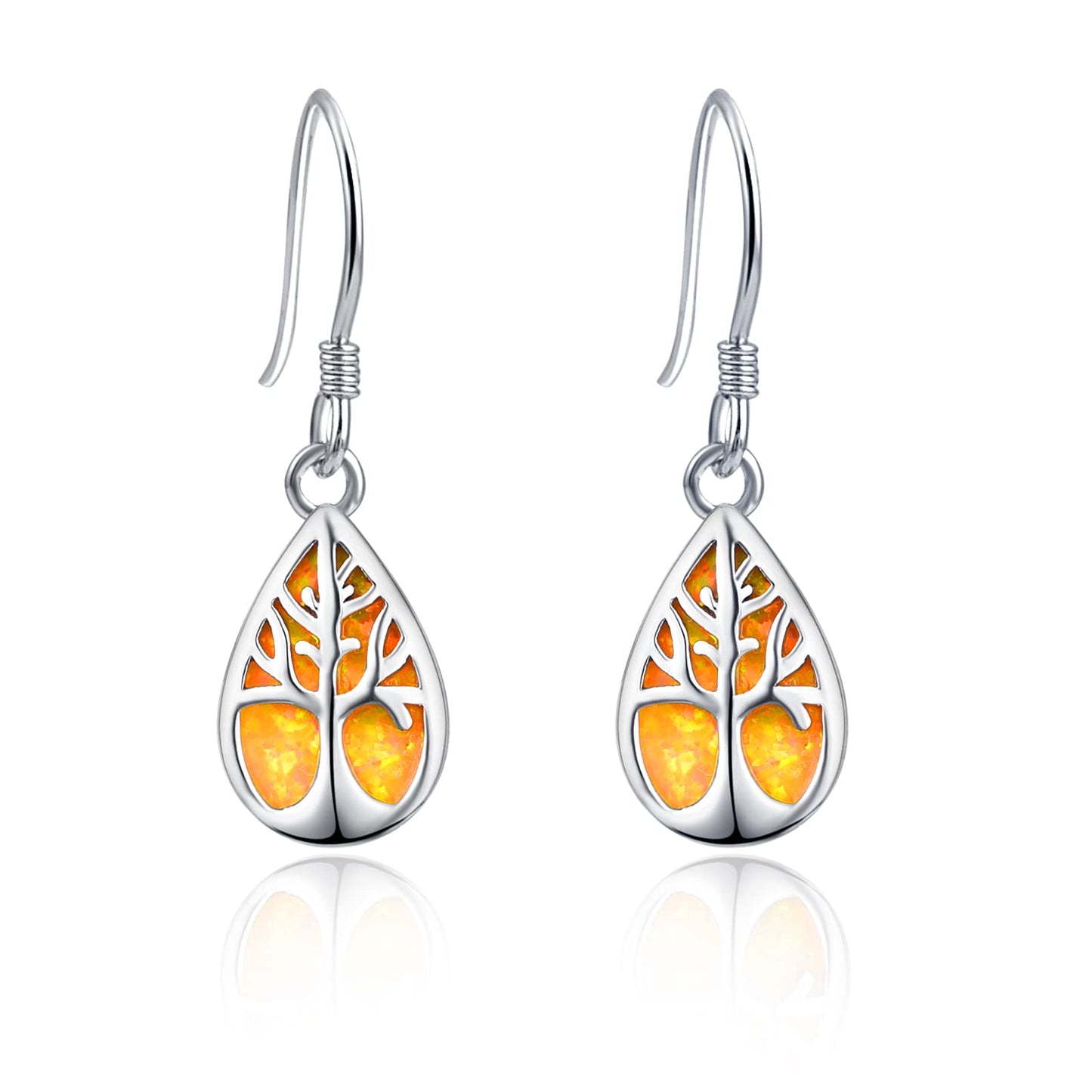 Tree Of Life Opal Earrings