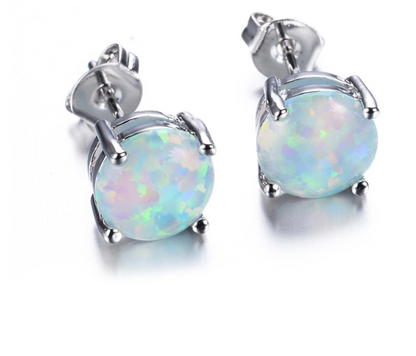 Four-claw Opal Stud Earrings