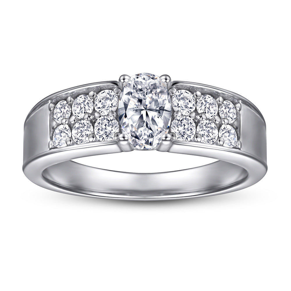 Classic Zircon Engagement Ring