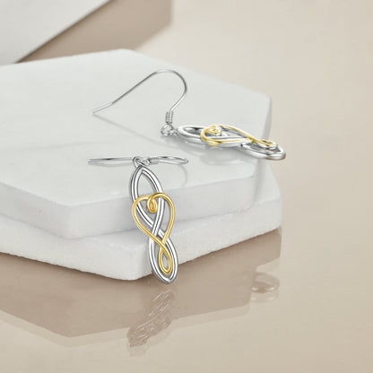 Celtic Knot Infinity Dangle Earrings