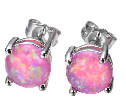 Four-claw Opal Stud Earrings