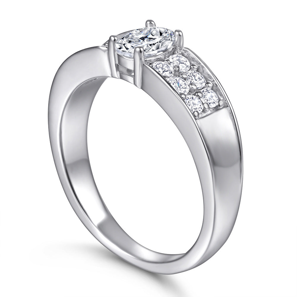 Classic Zircon Engagement Ring