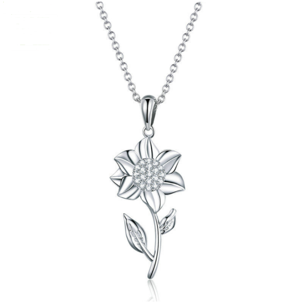 Sunflower Zircon Necklace