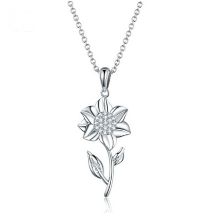 Sunflower Zircon Necklace