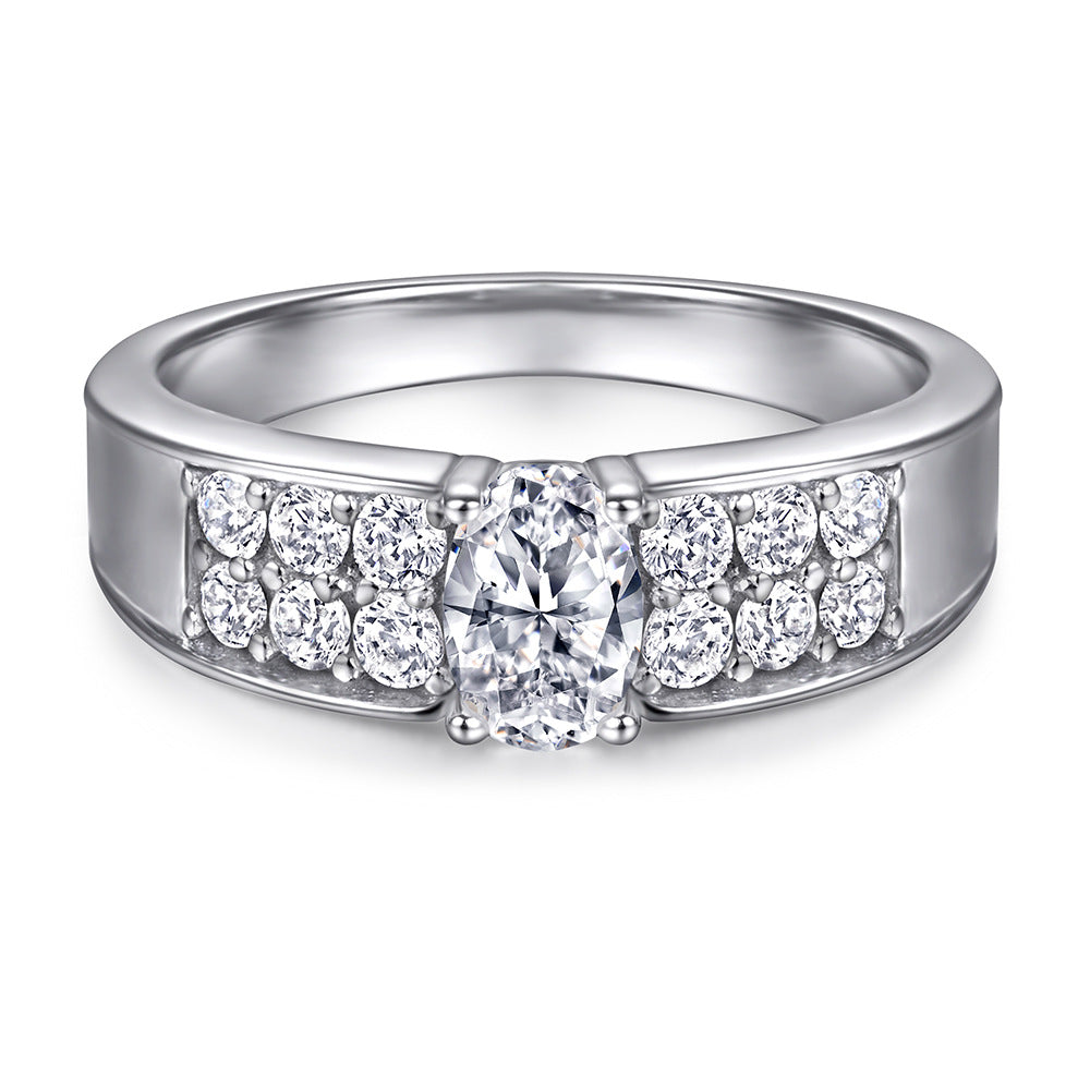 Classic Zircon Engagement Ring