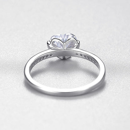 Heart Zircon Engagement Ring