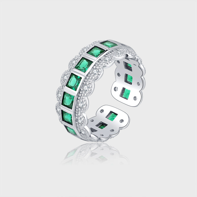 Lace Green Zircon Open Ring