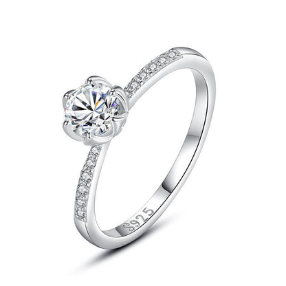 Blossom Zircon Engagement Ring