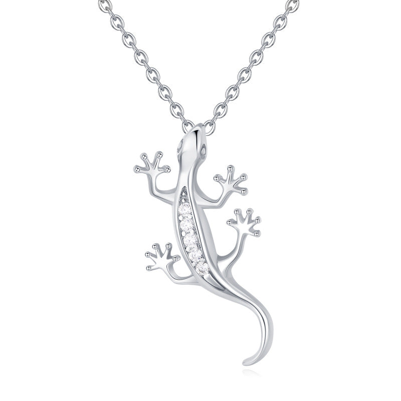 Gecko Zircon Necklace