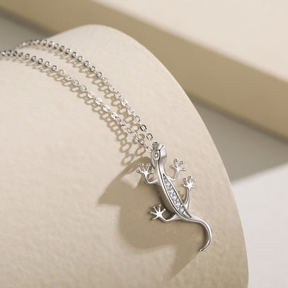 Gecko Zircon Necklace