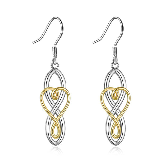 Celtic Knot Infinity Dangle Earrings