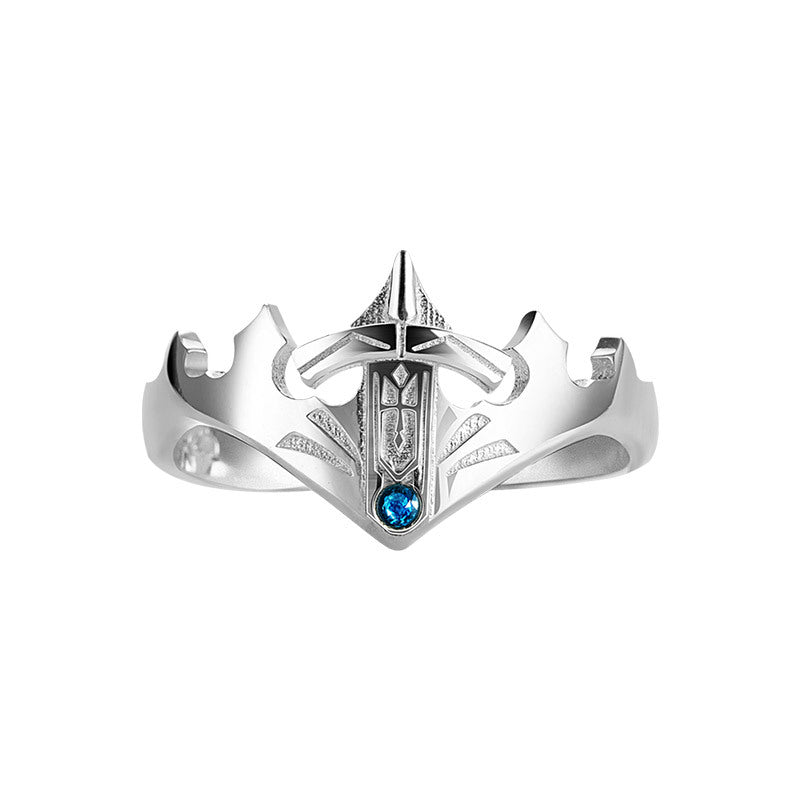 Crown Sword Zircon Ring