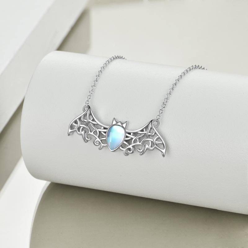 Bat Moonstone Necklace