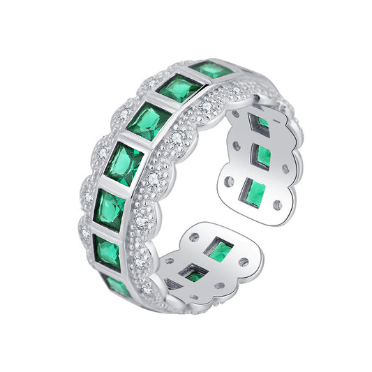 Lace Green Zircon Open Ring