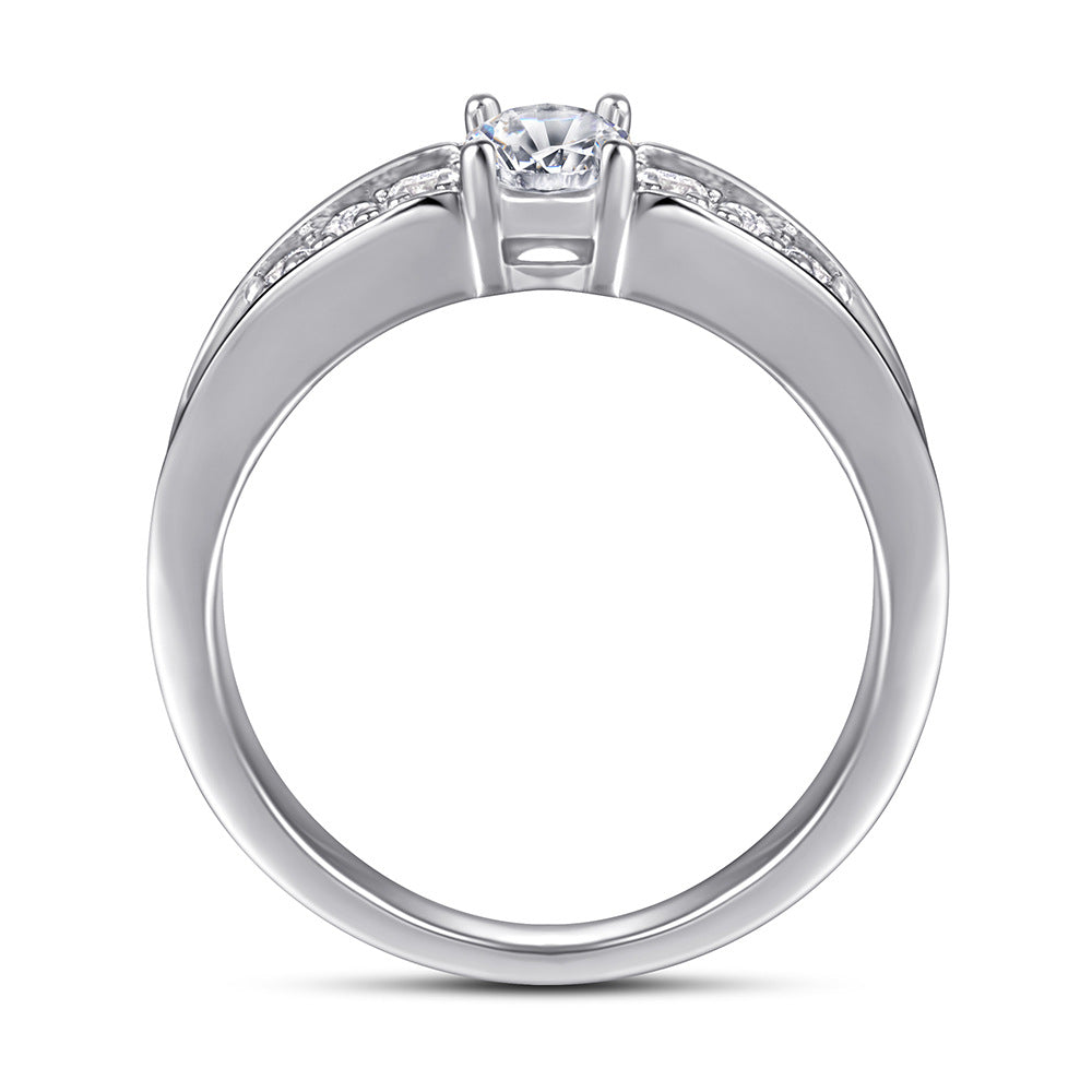 Classic Zircon Engagement Ring