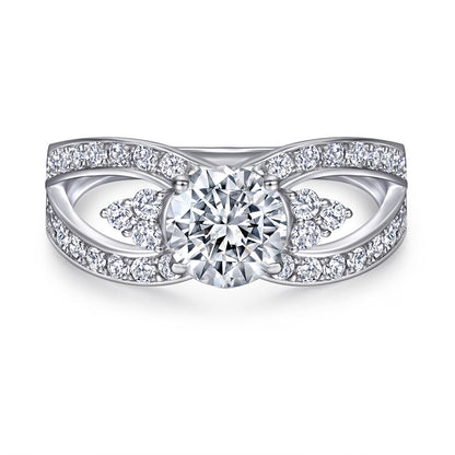 Crown Zircon Engagement Set Ring